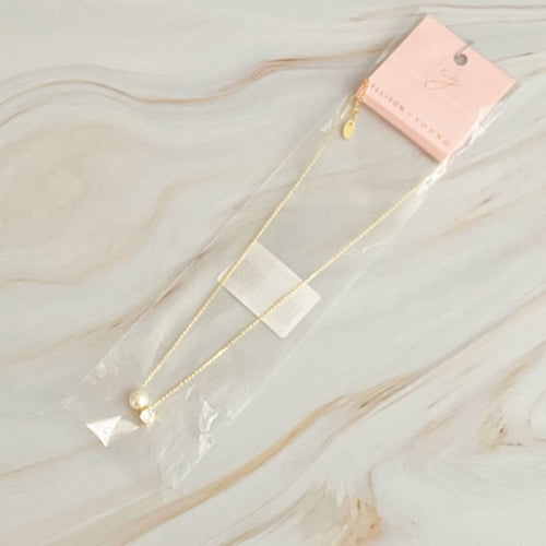 Single Pearl And Cubic Necklace