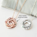 Mom Necklace With Childrens Names Birthstones