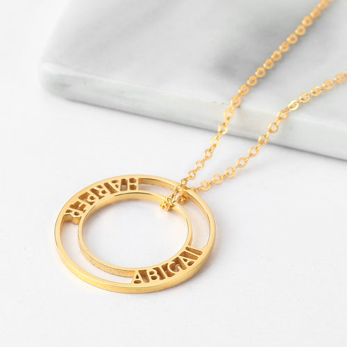 Circle of Life Childrens Name Necklace