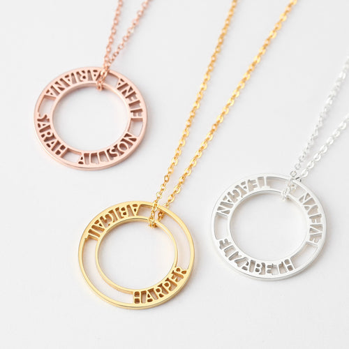 Circle of Life Childrens Name Necklace